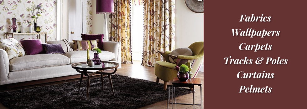 Banner showing a furnished room by Materialistic Curtains