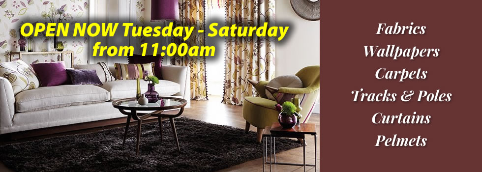 Furnished room by Materialistic Curtains Banner showing a furnished room by Materialistic Curtains